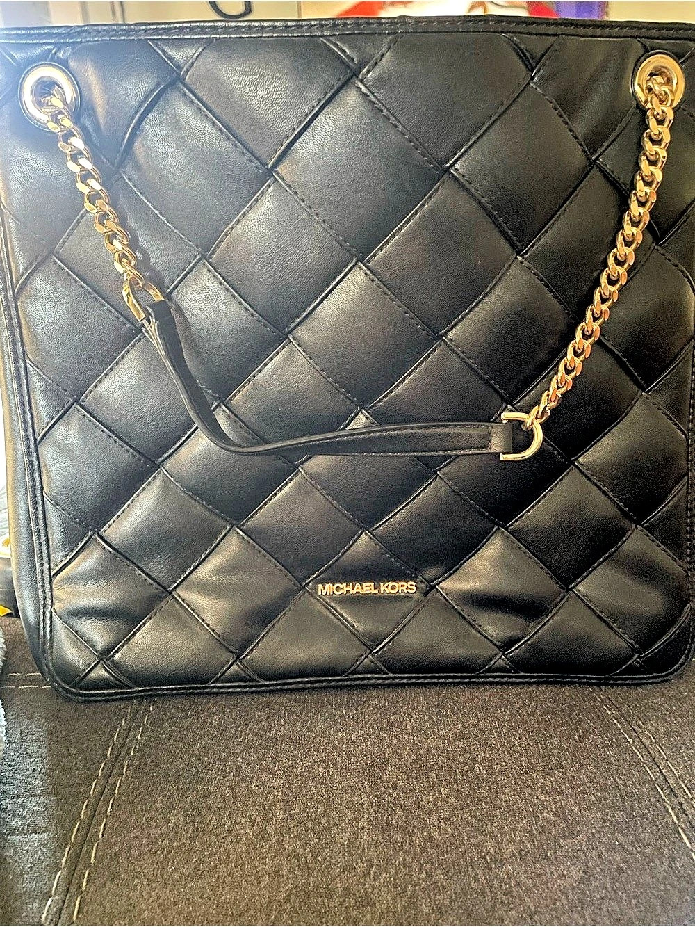 Michael Kors Soho Medium Quilted Tote Bag in Black